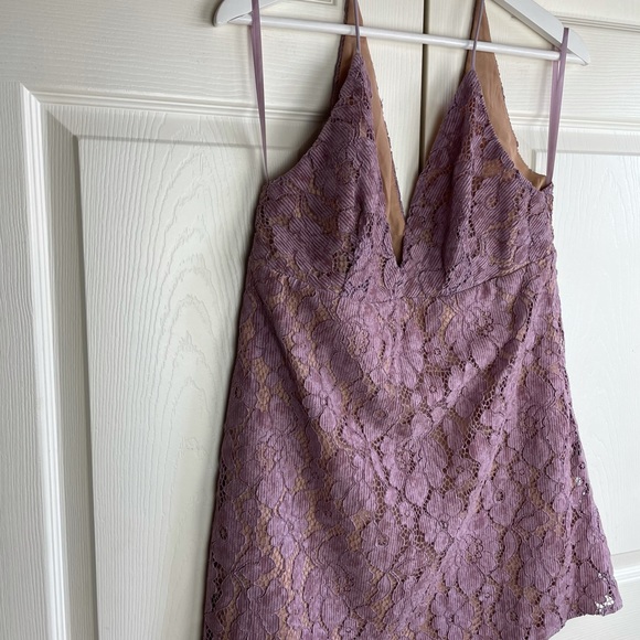 Free People Dangerous Love Lilac Mini Dress 8  NEW - Picture 6 of 9